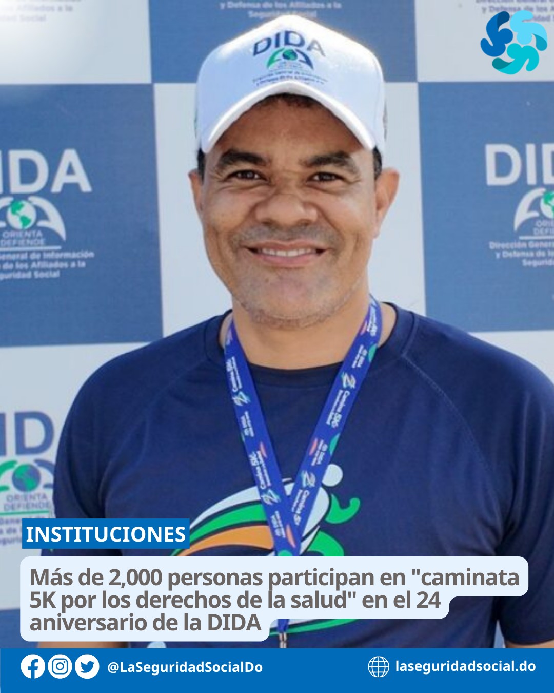 Más de 2,000 personas participaron en la caminata 5K organizada por la DIDA en su 24 aniversario.
La jornada combinó actividad física, orientación y servicios para fortalecer los derechos en salud y seguridad social.
Leer más en https://laseguridadsocial.do/mas-de-2000-personas-participan-en-caminata-5k-por-los-derechos-de-la-salud-en-el-24-aniversario-de-la-dida/
#LaSeguridadSocialDo @LaSeguridadSocialDo @Didardo @Eliasbaezd #Nacionales #DIDA #SeguridadSocial #Salud #SDSS #DerechosEnSalud Más de 2,000 personas participaron en la caminata 5K organizada por la DIDA en su 24 aniversario.
La jornada combinó actividad física, orientación y servicios para fortalecer los derechos en salud y seguridad social.
Leer más en https://laseguridadsocial.do/mas-de-2000-personas-participan-en-caminata-5k-por-los-derechos-de-la-salud-en-el-24-aniversario-de-la-dida/
#LaSeguridadSocialDo @LaSeguridadSocialDo @Didardo @Eliasbaezd #Nacionales #DIDA #SeguridadSocial #Salud #SDSS #DerechosEnSalud