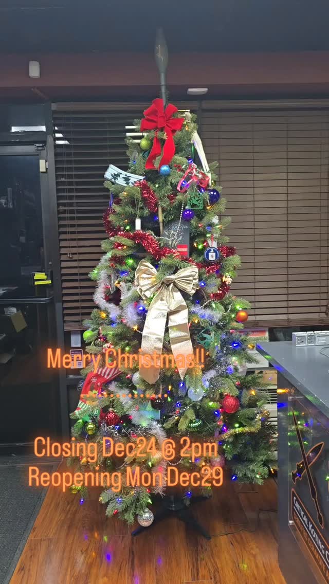 Merry Christmas to All!
Customer Service is closing Dec24 at 2pm, reoping Mon Dec29.