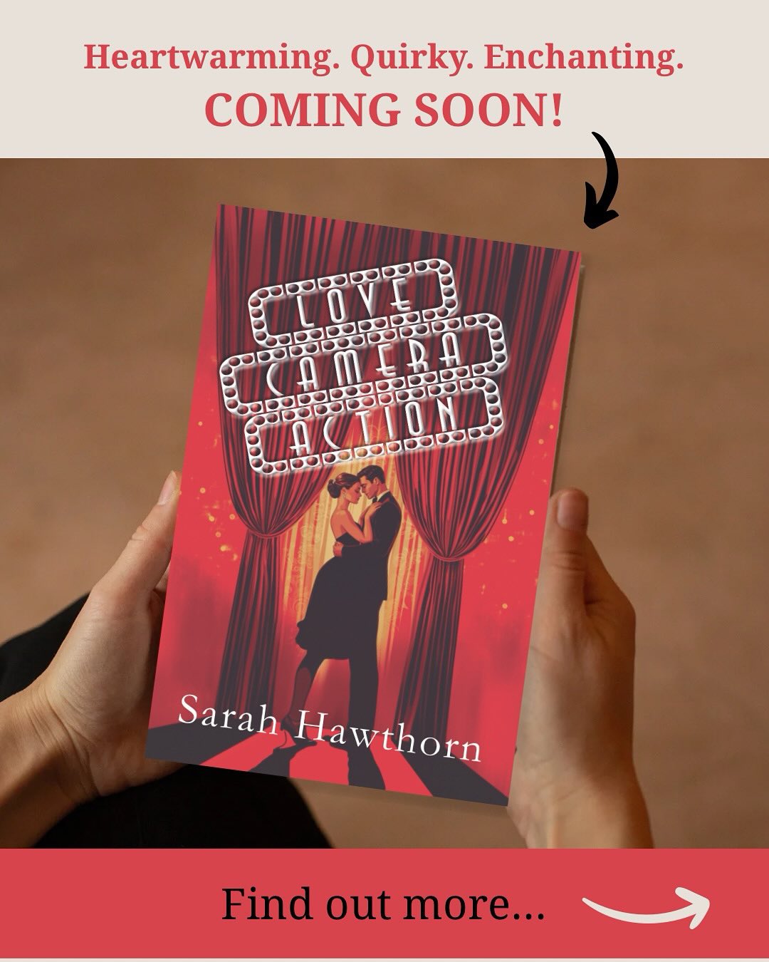 So excited to finally announce LOVE. CAMERA. ACTION will be out in October. I’m looking forward to sharing the ups and downs of my movie-loving characters in this rom-com set in the small Australian town of Warbol! ❤️❤️❤️ @literary__wanderlust #romcombooks #australianfiction