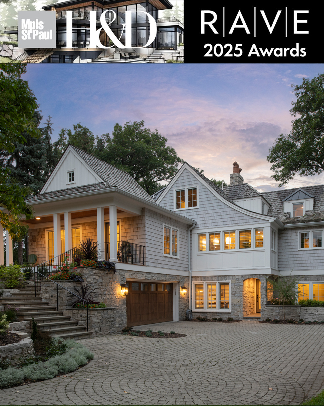 Congratulations to our friends at @rehkamplarsonarchitects for their recent RAVE (Residential Architects Vision & Excellence) award! This whole home remodel won 2nd place in Renovations over 3000 sq.ft. and we were stoked to build out their vision.
.
#shorewoodwholehomeremodel @palmerptg @watercoursedesign #luxurybuilder #luxuryrenovation #twincitiescontractor #twincitiesbuilder #dovetailrenovation #dovetailbuilt #wholehomeremodel #mspmaghome