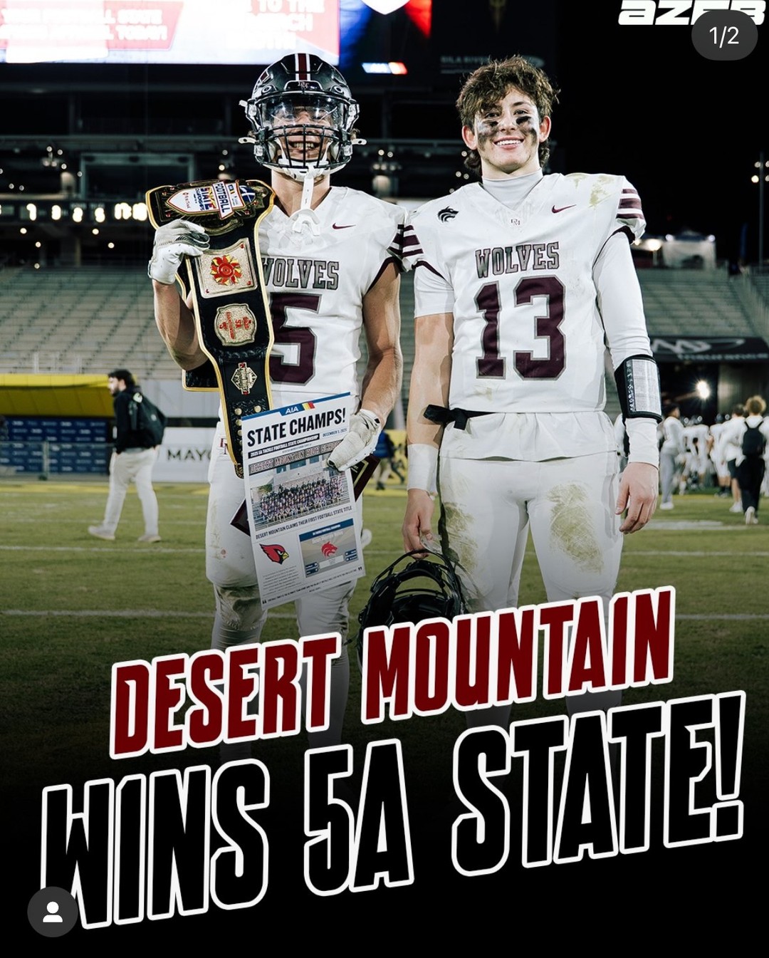 Our very own 2027 swarm red elite RHP brings home a state title last night w/ 2 TD’s in a 21-7 championship win. Now time to bring home a title in Spring ⚾️