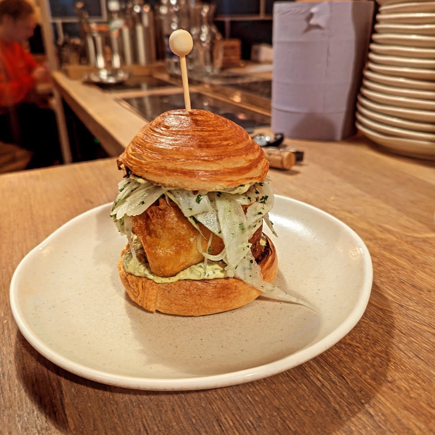 A few pass snaps from our first week back open after our winter slumber. Lots of new dishes and lots of the old favourites.
Our Wagyu Brisket burger with emmental and smoked pastrami, croissant bun
Hake Loin fish Sando, curried tartare sauce, pickled fennel
XXL Diver Caught Scallop, Iberico Ham Butter, Lime zest, Sherry vinegar
We are open Thursday-Saturday this week lunch and dinner
Book via our Website or Email bookings@thefishmarketlooe.com
We've had a little trouble with phone lines so if you're trying to book feel free to drop us a message on socials as well.