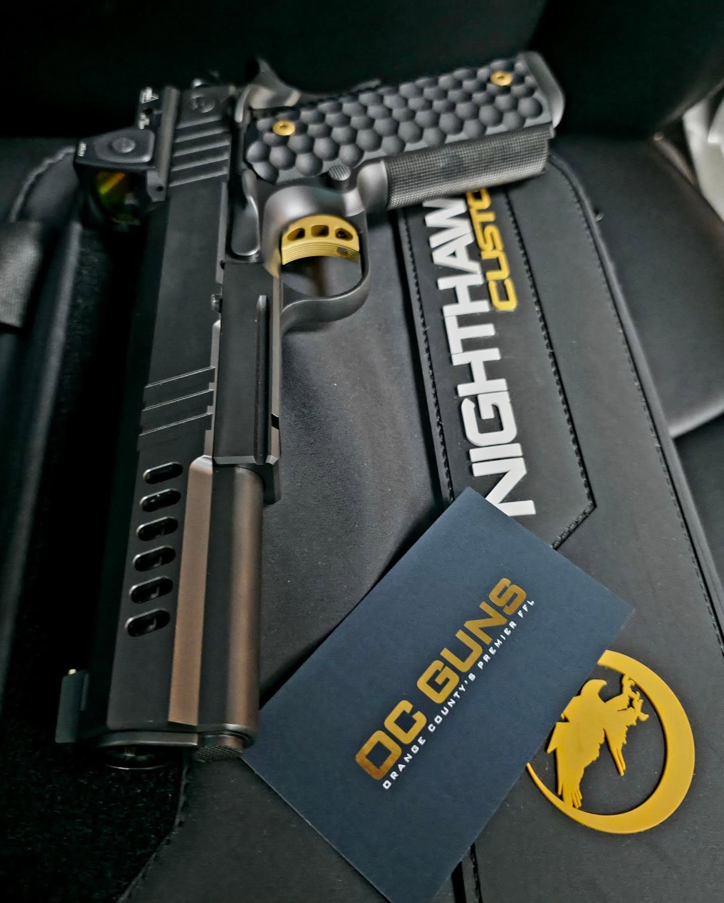 The Chairman has entered the board room—and he doesn't take notes, he takes charge. 🎯
When you carry the Nighthawk Custom Chairman, you’re not just holding a 6-inch long-slide 1911; you’re calling the meeting to order. Built with uncompromising precision, DLC finish, and match-grade accuracy, this isn't just a firearm—it’s a power move.
Command every frame. Demand total respect.
Specs that demand attention:
✔️6" match-grade barrel (extended sight radius)
✔️Custom porting & lightweight window cuts
✔️Smooth-as-glass match trigger
✔️Hand-crafted by a single gunsmith from start to finish
Who’s sitting at the head of your table? 👇
#NighthawkCustom #NighthawkChairman #1911 #Custom1911 #WeAreOCG